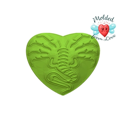 Face Hugger Heart Handmade Plastic Mold BathBomb Mold | Plastic Mold | Soap Mold | Chocolate  Mold |