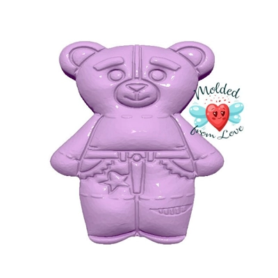80s Draw on Bear Toy Soap Or Bath Bomb Handmade Plastic Mold 80s Draw on Bear Toy Soap Or Bath Bomb Handmade Plastic Mold