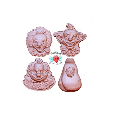 Clowns from Another Planet Soap Or Bath Bomb Handmade Plastic Resin Mold Clowns from Another Planet Soap Or Bath Bomb Handmade Plastic Resin Mold