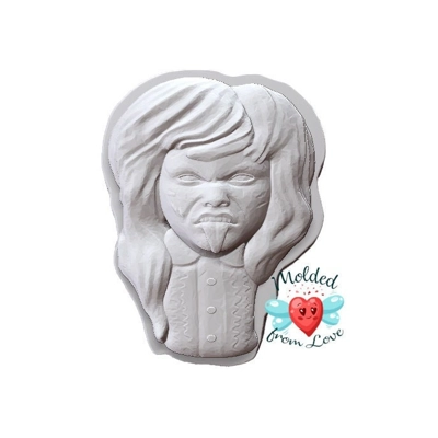 Creepy Possessed Girl Regan Handmade Plastic mold, soap mold, bathbomb, bathbomb mold, chocolate mol Creepy Possessed Girl Regan Handmade Plastic mold, soap mold, bathbomb, bathbomb mold, chocolate mol