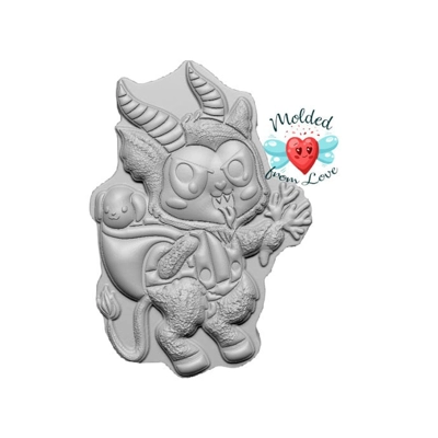Kawaii Krampus Soap Or Bath Bomb Handmade Plastic Resin Mold Kawaii Krampus Soap Or Bath Bomb Handmade Plastic Resin Mold