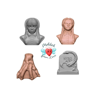 Wednesday's Child Is Full Of Woe Soap Or Bath Bomb Handmade Plastic Resin Mold Wednesday's Child Is Full Of Woe Soap Or Bath Bomb Handmade Plastic Resin Mold