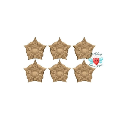 6 Cavity Small Strange Man Eating Flower 2" each Handmade plastic Resin Mold