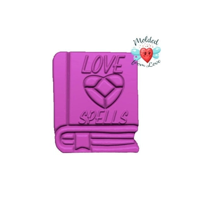 Love Spell Book Soap Or Bath Bomb Handmade Plastic Resin Mold Love Spell Book Soap Or Bath Bomb Handmade Plastic Resin Mold