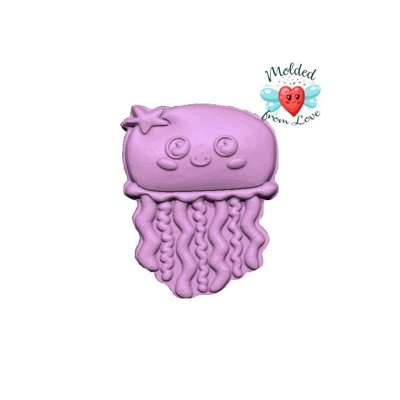 Kawaii Jellyfish Soap, Bath bomb, Chocolates, Wax, Clay Handmade Plastic Mold Kawaii Jellyfish Soap, Bath bomb, Chocolates, Wax, Clay Handmade Plastic Mold