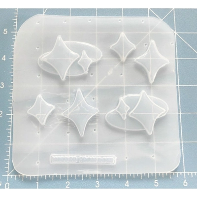6 cavity Deluxe Swoopy Diamonds handmade Plastic Mold 6 cavity Deluxe Swoopy Diamonds handmade Plastic Mold