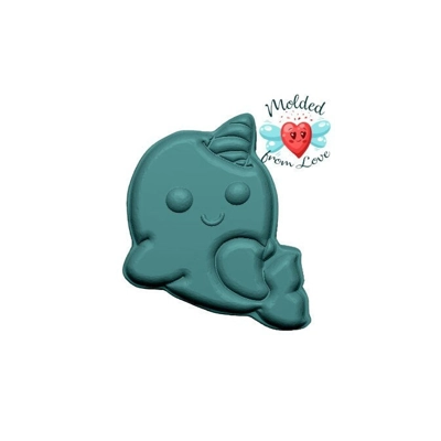 Kawaii Narwhale Handmade Plastic Mold BathBomb Mold | Plastic Mold | Soap Mold | Chocolate Mold | C Kawaii Narwhale Handmade Plastic Mold BathBomb Mold | Plastic Mold | Soap Mold | Chocolate Mold | C