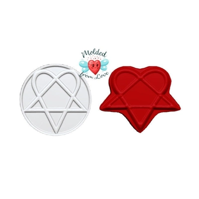 Heartagram Shapes Handmade Plastic Mold BathBomb Mold | Plastic Mold | Soap Mold | Chocolate  Mold |