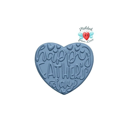 Happy Father's Day Heart Handmade Plastic Mold BathBomb Mold | Plastic Mold | Soap Mold | Chocolate