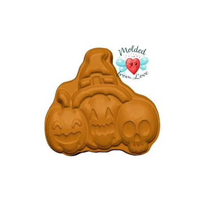 Three Halloween Best Friends Handmade Plastic mold, soap mold, bathbomb, bathbomb mold, chocolate mo Three Halloween Best Friends Handmade Plastic mold, soap mold, bathbomb, bathbomb mold, chocolate mo
