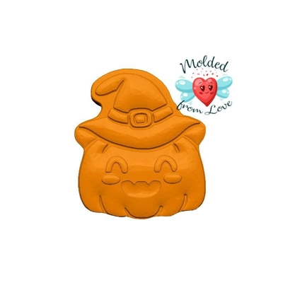 Kawaii Pumpkin Witch Handmade Plastic mold, soap mold, bathbomb, bathbomb mold, chocolate mold, plas Kawaii Pumpkin Witch Handmade Plastic mold, soap mold, bathbomb, bathbomb mold, chocolate mold, plas