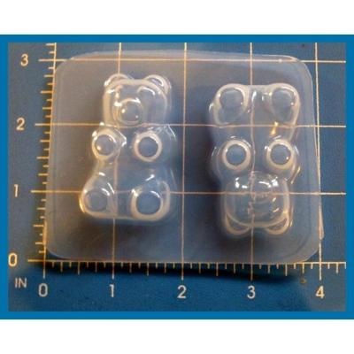 2 Large Size Gummy Bears Plastic Handmade Resin Mold 2 Large Size Gummy Bears Plastic Handmade Resin Mold