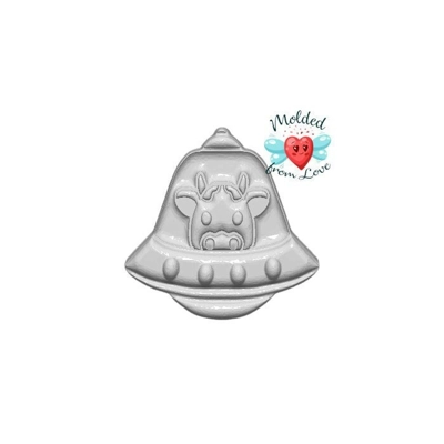 Cow Inside of a UFO Handmade Plastic Mold BathBomb Mold | Plastic Mold | Soap Mold | Chocolate  Mold