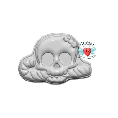 Creepy Christmas Series Skull with Candy Cane In Mouth Soap Or Bath Bomb Handmade Plastic Resin Mol Creepy Christmas Series Skull with Candy Cane In Mouth Soap Or Bath Bomb Handmade Plastic Resin Mol