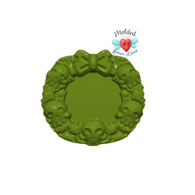 Creepy Christmas Series Skull Christmas Wreath Soap/ Bath Bomb/Chocolate/Wax Handmade Plastic  Mold