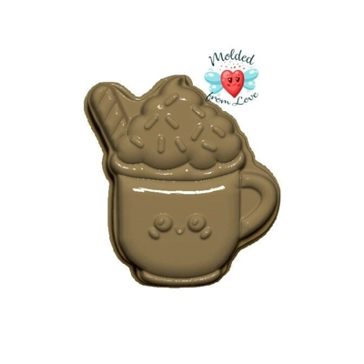 Kawaii Holiday Caramel Latte Handmade Plastic Mold BathBomb Mold | Plastic Mold | Soap Mold | Chocol