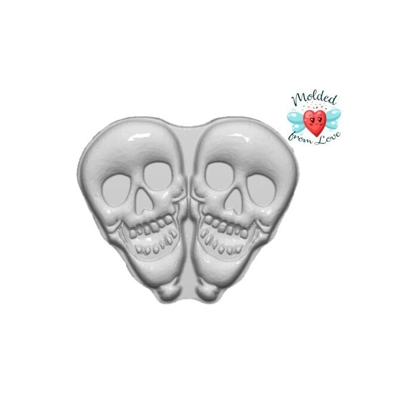Two Headed Creepy Skulls Handmade Plastic Mold BathBomb Mold | Plastic Mold | Soap Mold | Chocolate Two Headed Creepy Skulls Handmade Plastic Mold BathBomb Mold | Plastic Mold | Soap Mold | Chocolate
