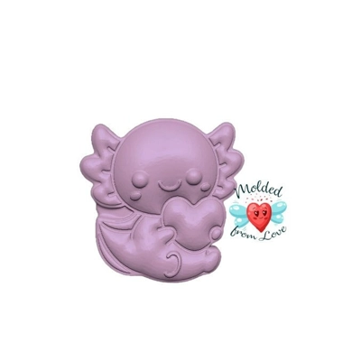 Kawaii Love Axolotl Soap Or Bath Bomb Handmade Plastic Mold/chocolate mold/wax mold/plaster mold/ cl Kawaii Love Axolotl Soap Or Bath Bomb Handmade Plastic Mold/chocolate mold/wax mold/plaster mold/ cl
