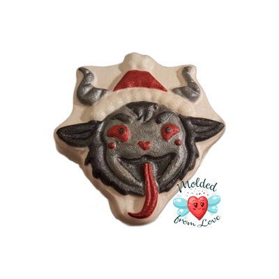 Kawaii Krampus Head Handmade Plastic Mold BathBomb Mold | Plastic Mold | Soap Mold | Chocolate Mold Kawaii Krampus Head Handmade Plastic Mold BathBomb Mold | Plastic Mold | Soap Mold | Chocolate Mold