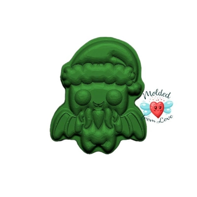 Kawaii Christmas Cthulu Handmade Plastic Mold BathBomb Mold | Plastic Mold | Soap Mold | Chocolate Kawaii Christmas Cthulu Handmade Plastic Mold BathBomb Mold | Plastic Mold | Soap Mold | Chocolate