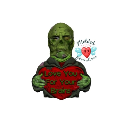 HORROR MOVIE Valentine Love You For Your Brains Soap Or Bath Bomb Handmade Plastic Resin Mold HORROR MOVIE Valentine Love You For Your Brains Soap Or Bath Bomb Handmade Plastic Resin Mold