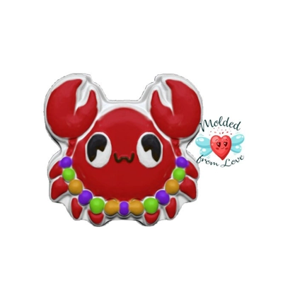 Mardi Gras Crabby Crab Handmade Plastic Mold BathBomb Mold | Plastic Mold | Soap Mold | Chocolate M Mardi Gras Crabby Crab Handmade Plastic Mold BathBomb Mold | Plastic Mold | Soap Mold | Chocolate M