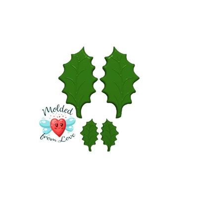 Vintage style Holly Leaves Handmade Plastic Mold Vintage style Holly Leaves Handmade Plastic Mold