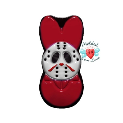 HORROR Easter Hockey Mask Bunny Soap Or Bath Bomb Handmade Plastic Resin Mold HORROR Easter Hockey Mask Bunny Soap Or Bath Bomb Handmade Plastic Resin Mold