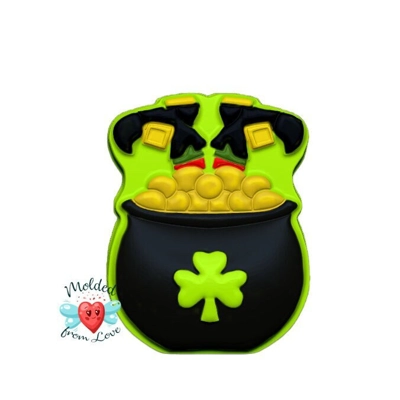 Leprechaun Stuck In Pot O Gold Handmade Plastic Mold/Chocolate Mold/Wax Mold/Bathbomb Mold/Soap mold Leprechaun Stuck In Pot O Gold Handmade Plastic Mold/Chocolate Mold/Wax Mold/Bathbomb Mold/Soap mold