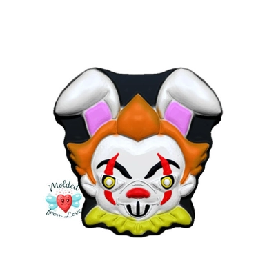 HORROR Easter Bunny Penny Clown Soap Or Bath Bomb Handmade Plastic Resin Mold HORROR Easter Bunny Penny Clown Soap Or Bath Bomb Handmade Plastic Resin Mold