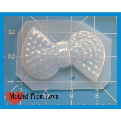 Deluxe Studded Glam Bow Handmade Plastic Resin Mold Deluxe Studded Glam Bow Handmade Plastic Resin Mold