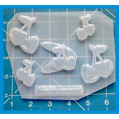 5 Cavity Retro Cherries Pallet Handmade Plastic Mold 5 Cavity Retro Cherries Pallet Handmade Plastic Mold