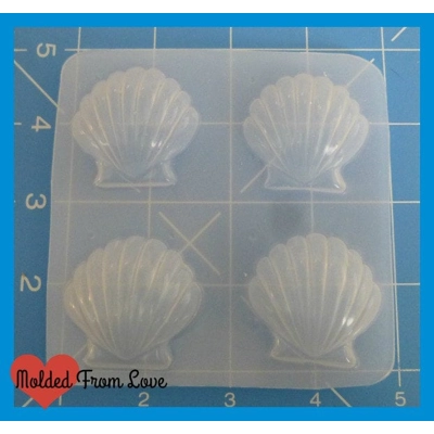 4 kawaii Puffy Sea Shells Handmade Flexible Plastic Resin Mold 4 kawaii Puffy Sea Shells Handmade Flexible Plastic Resin Mold