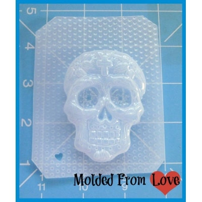 Jody's New Cross Sugar Skull handmade Plastic Mold Jody's New Cross Sugar Skull handmade Plastic Mold