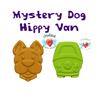 Retro Mystery Dog and Hippy Van Characters Soap/ Bath Bomb Handmade Plastic Mold Retro Mystery Dog and Hippy Van Characters Soap/ Bath Bomb Handmade Plastic Mold