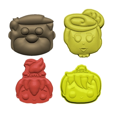 Retro Cave Family Characters Soap/ Bath Bomb Handmade Plastic Mold