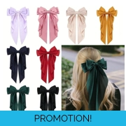 Beautiful Large Satin bow,with Clip,Ribbon|Elegant,Versatile Style!Stylish Hair Accessories Gift