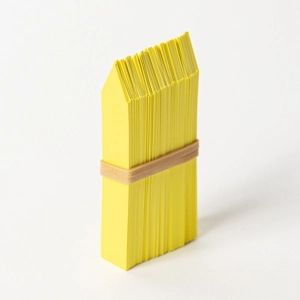 Steeketiket 7,9 cm x 1,3 cm x100 geel Steeketiket 7,9 cm x 1,3 cm x100 geel
