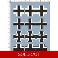 WWII Germany Cross Water Slide Decals