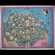 Original Railway Poster A Map Of Norfolk Published By British Railways Pictorial