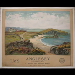 Original LMS Railway Poster Anglesey Trearddur Bay A Winter And Summer Resort By Henry John Yeend King