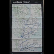 Original Railway Poster British Railways Eastern Region Network System Map 1963