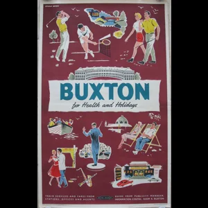 Original Railway Poster Buxton For Health And Holidays By Studio Seven
