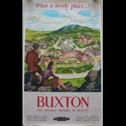 Original Railway Poster Buxton The Holiday Resort Of Beauty What A Lovely Place By John Canning