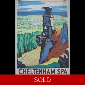Original GWR LMS Railway Poster Cheltenham Spa A Beautiful Resort In The Heart Of The Cotswolds By CH Birtwhistle