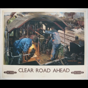 Original Railway Poster Clear Road Ahead Monmouth Castle By Terence Cuneo