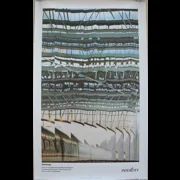 Original Railway Poster Edinburgh Waverley Intercity By Brendan Neiland