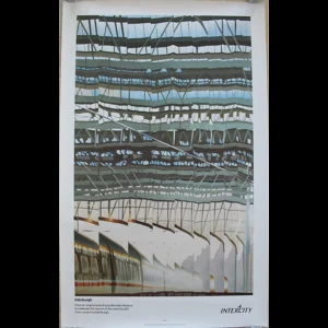 Original Railway Poster Edinburgh Waverley Intercity By Brendan Neiland
