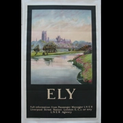 Original LNER Railway Poster Ely Cathedral By Schabelsky