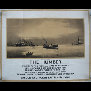 Original LNER Railway Poster Famous Rivers Of Commerce The Humber By Frank Mason